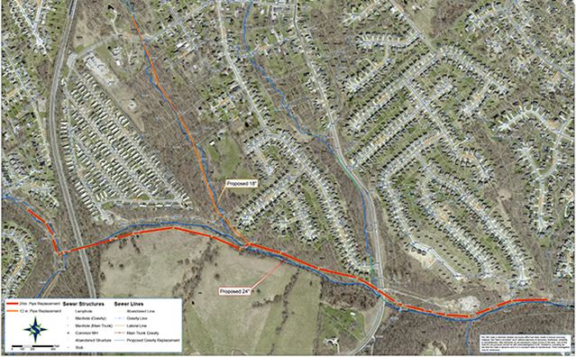 Elsmere Corridor Sewer Project Map News Flash