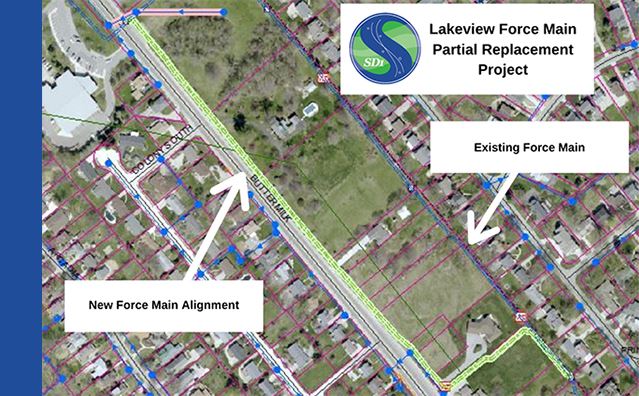 Lakeview Force Main Partial Replacement Project Map News Flash